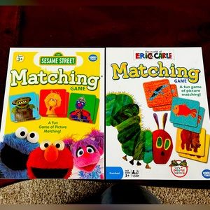 4 matching games:2 Melissa&Doug 1 Eric Carlyle 1 Sesame Street.